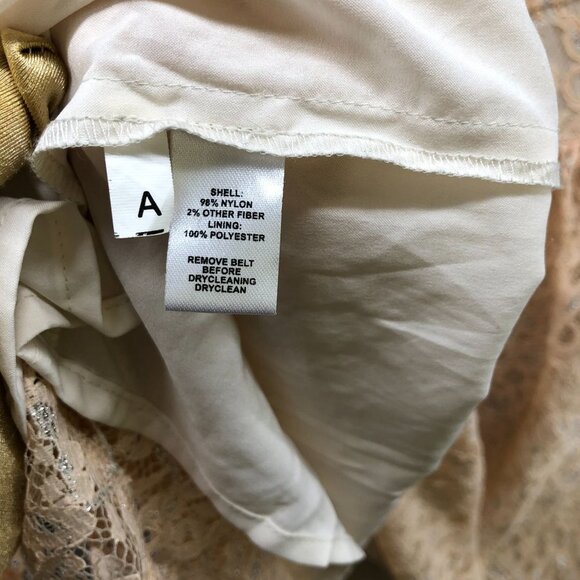 Ann Taylor Loft Sleeveless Lace Dress Size 4 Cream A-Line Knee Length Formal - Picture 8 of 11